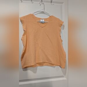 Serra Apricot Textured Tank Top 100% Cotton